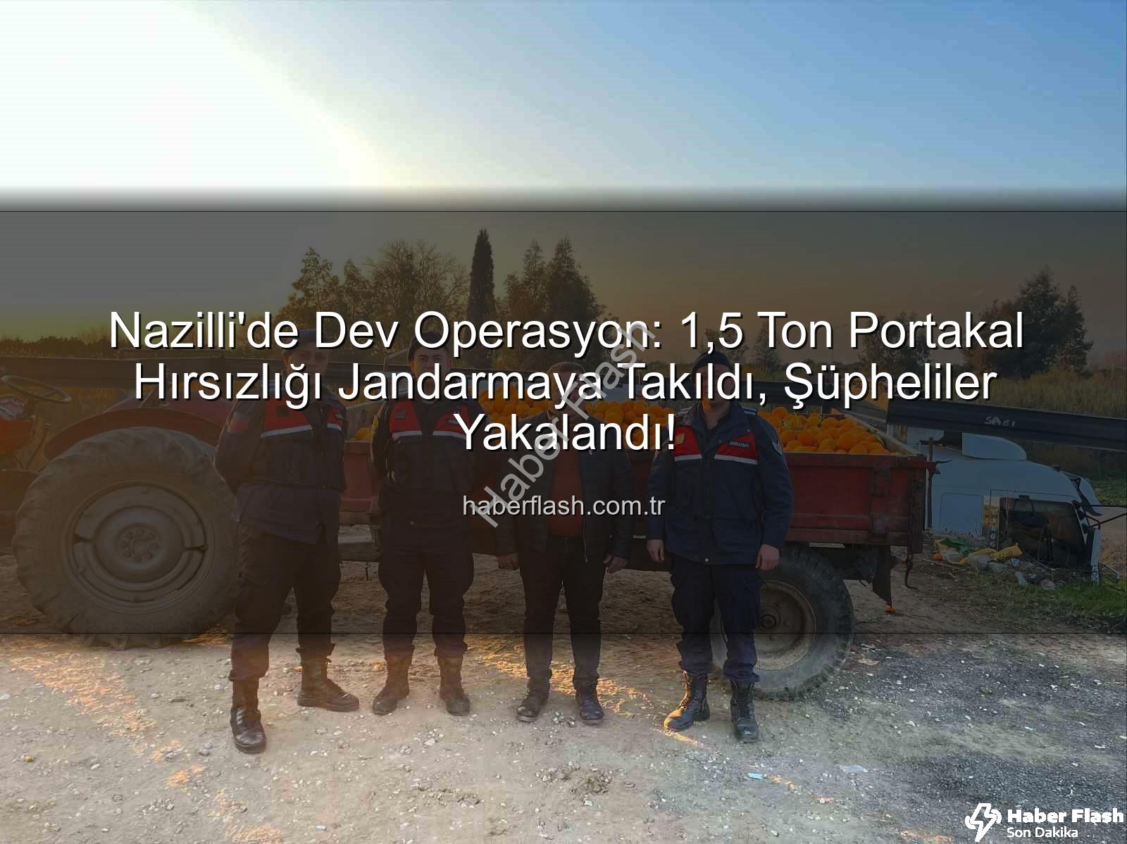 portakal hırsızlığı - Nazilli'de Dev Operasyon: 1,5 Ton Portakal Hırsızlığı Jandarmaya Takıldı, Şüpheliler Yakalandı!