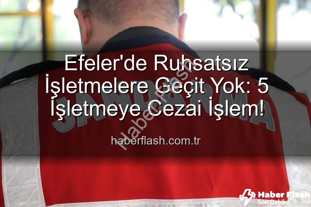 Efeler ruhsatsız işletme - Efeler'de Ruhsatsız İşletmelere Geçit Yok: 5 İşletmeye Cezai İşlem!