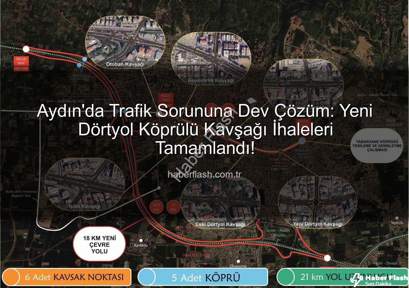 Yeni Dörtyol Kavşağı - Aydın'da Trafik Sorununa Dev Çözüm: Yeni Dörtyol Köprülü Kavşağı İhaleleri Tamamlandı!